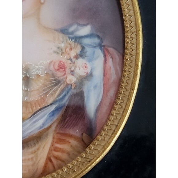 Signed MEY Antique Austrian Royalty Miniature Portrait Hand Painting Framed - Picture 7 of 12